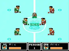 Ike Ike! Nekketsu Hockey Bu - Subette Koronde Dai Rantou (Japan) [En by TransBRC v1.1] (Technos Ice Hockey)