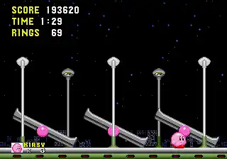 Kirby in Sonic the Hedgehog